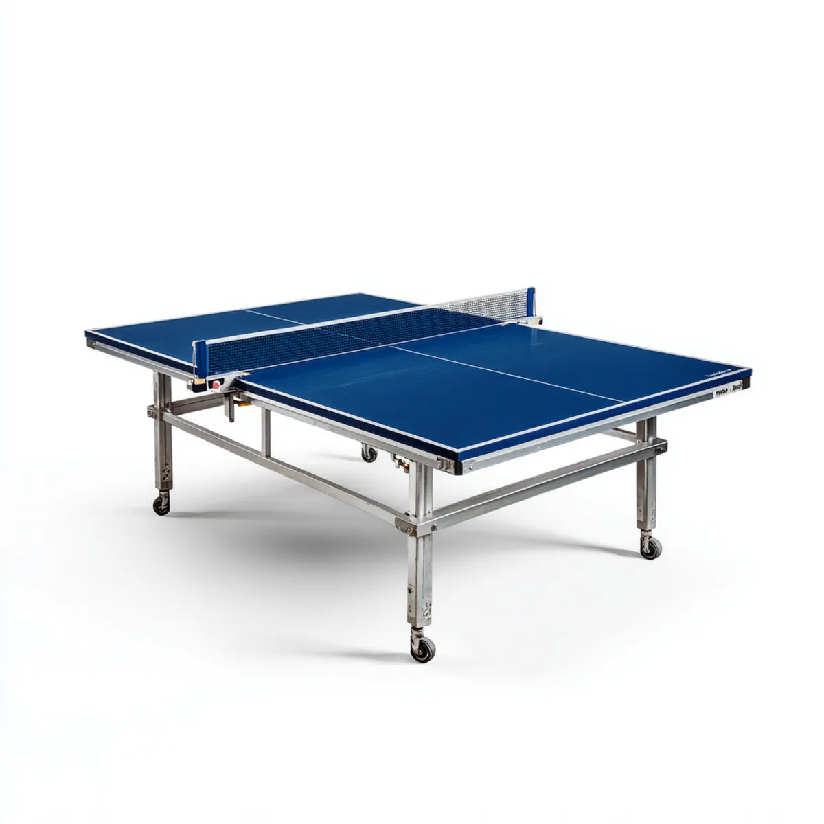 Tavolo da ping pong pieghevole blu 274 x 152.5 x 76 cm piano rettangolare in MDF con telaio in acciaio